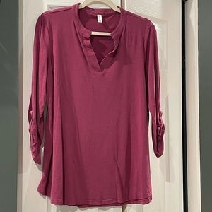 magenta blouse